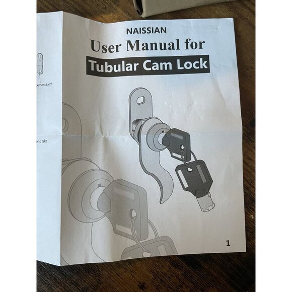 Tubular Cam Lock Set NIB – Cabinet Hardware Lock with Keys, New In Box - Picture 2 of 3